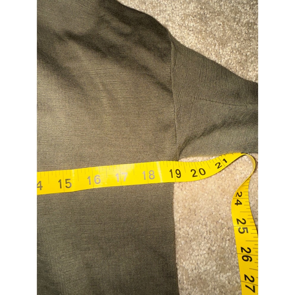 Banana Republic Hoodie Women S Olive Green Tan Supima Cotton Zip Up Sweater - Picture 6 of 6